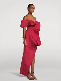Deconstructed Faille Trench Dress