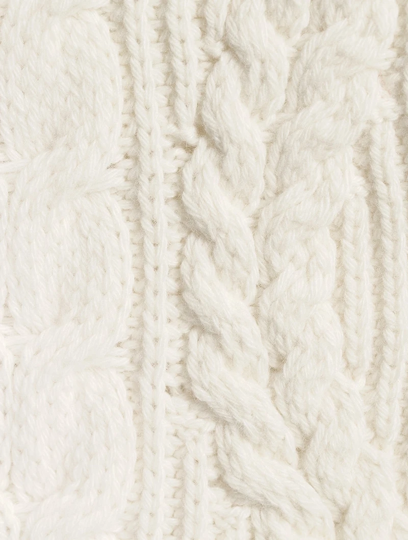 Cable-Knit Peplum Sweater