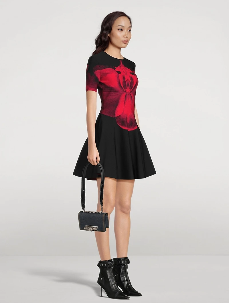 Ethereal Orchid Jacquard Mini Dress