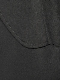 Asymmetric Faille Midi Skirt