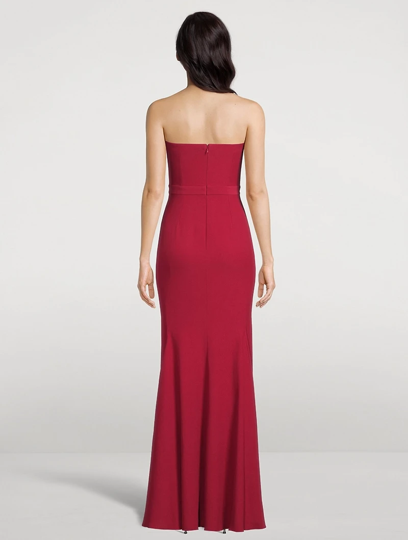 Strapless Crepe Gown