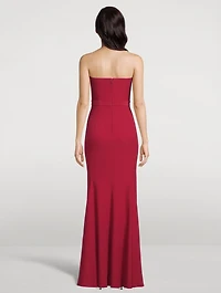 Strapless Crepe Gown