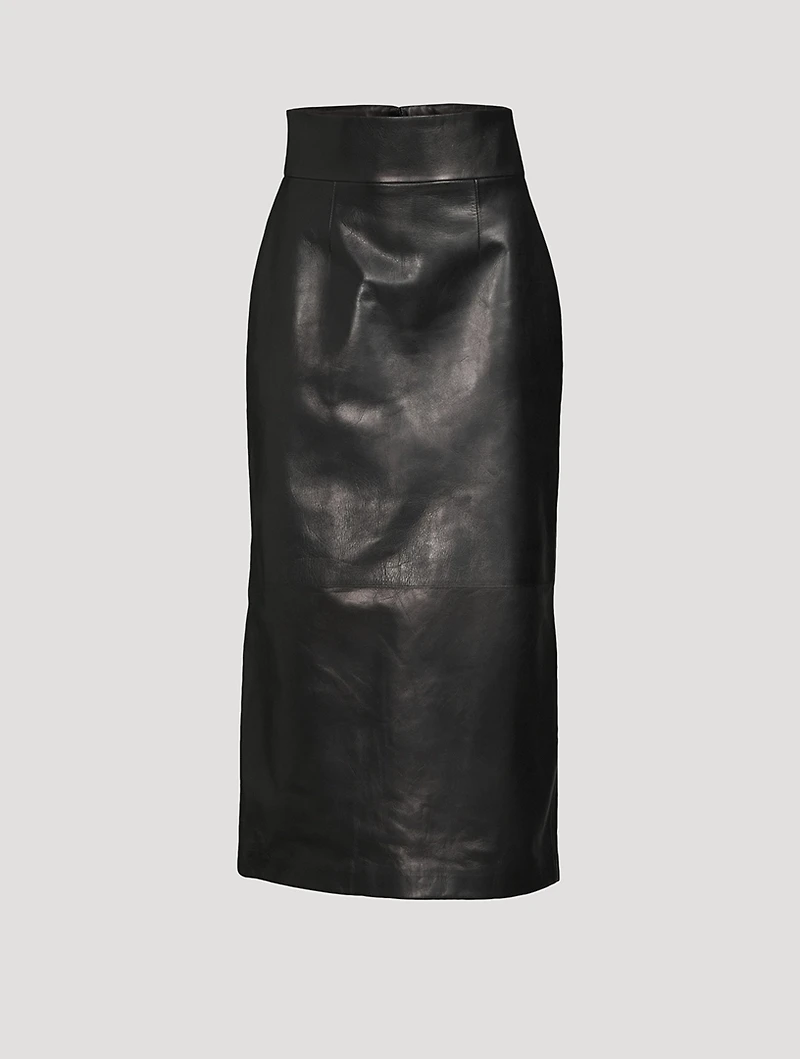 Leather Midi Skirt