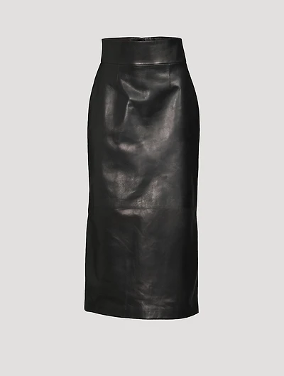 Leather Midi Skirt