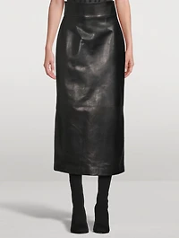 Leather Midi Skirt
