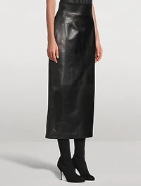 Leather Midi Skirt