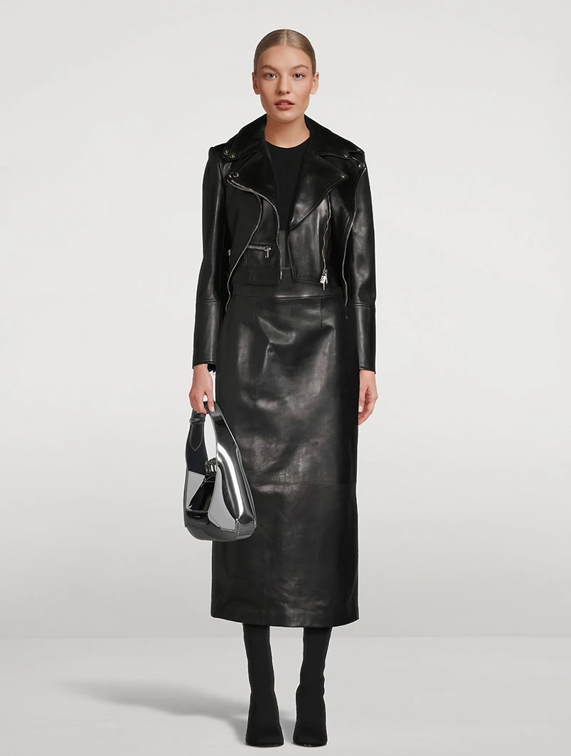 Leather Midi Skirt