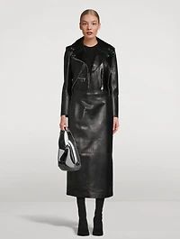 Leather Midi Skirt