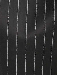 Wool Pencil Skirt Broken Stripe Print