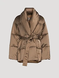 Priscilla Down Satin Kimono Jacket