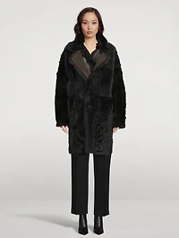 August Reversible Shearling Suede Coat
