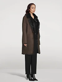 August Reversible Shearling Suede Coat