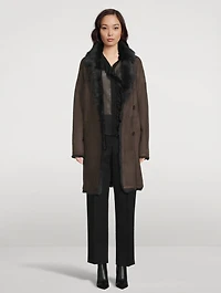 August Reversible Shearling Suede Coat