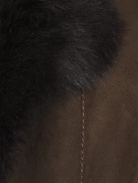 August Reversible Shearling Suede Coat