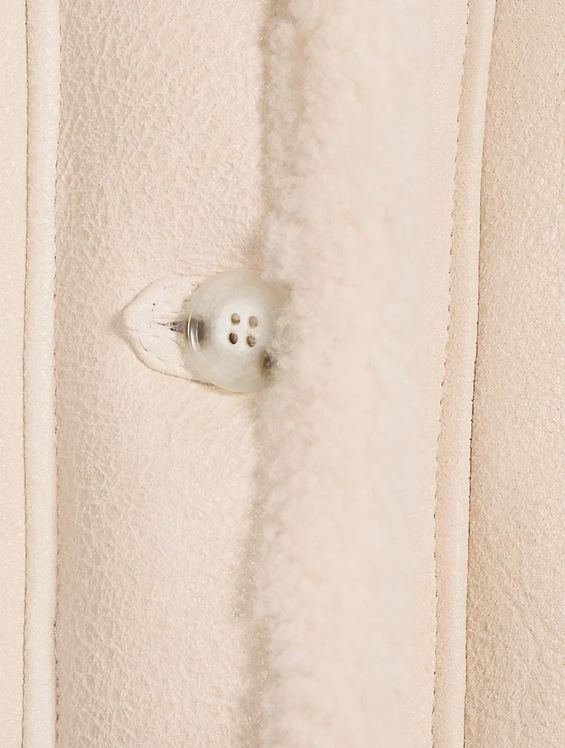 Gravity Convertible Shearling-Trimmed Leather Jacket