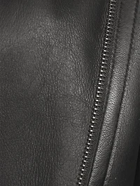 Martina Shearling-Trimmed Leather Moto Jacket