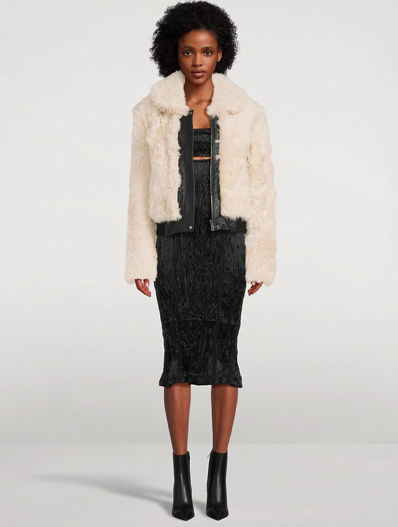 Parma Leather-Trimmed Shearling Jacket