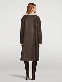 Zira Reversible Leather Shearling Coat