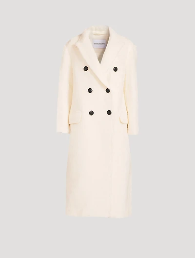 Essa Double-Breasted Wool-Blend Coat