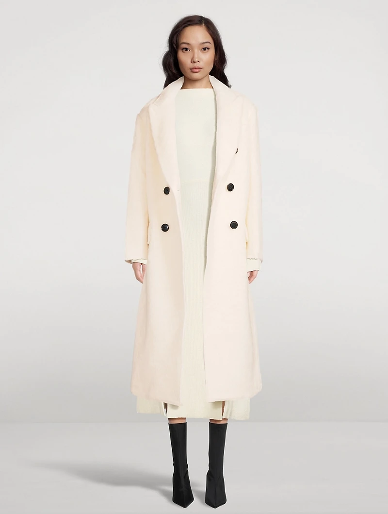 Essa Double-Breasted Wool-Blend Coat