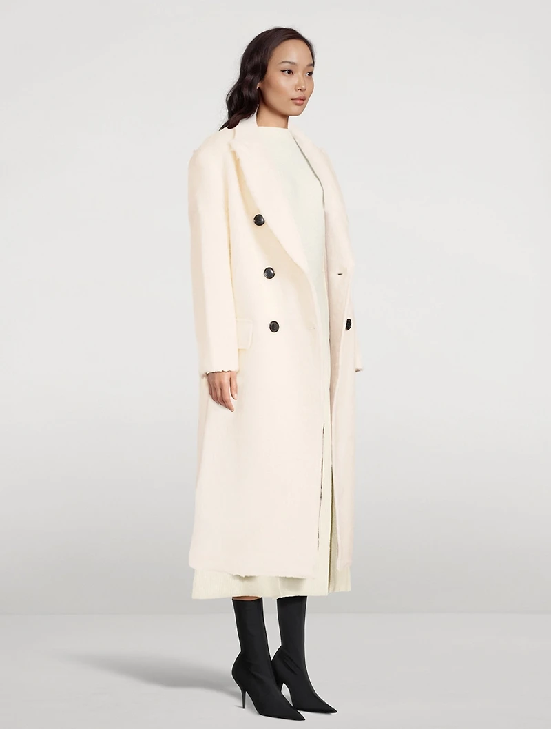 Essa Double-Breasted Wool-Blend Coat