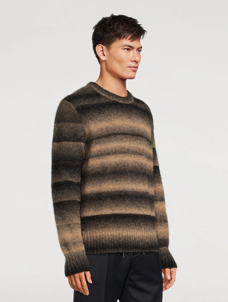 Alpaca-Blend Ombre Stripe Sweater