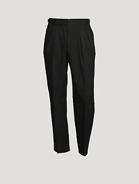 Cotton Twill Double-Pleat Pants