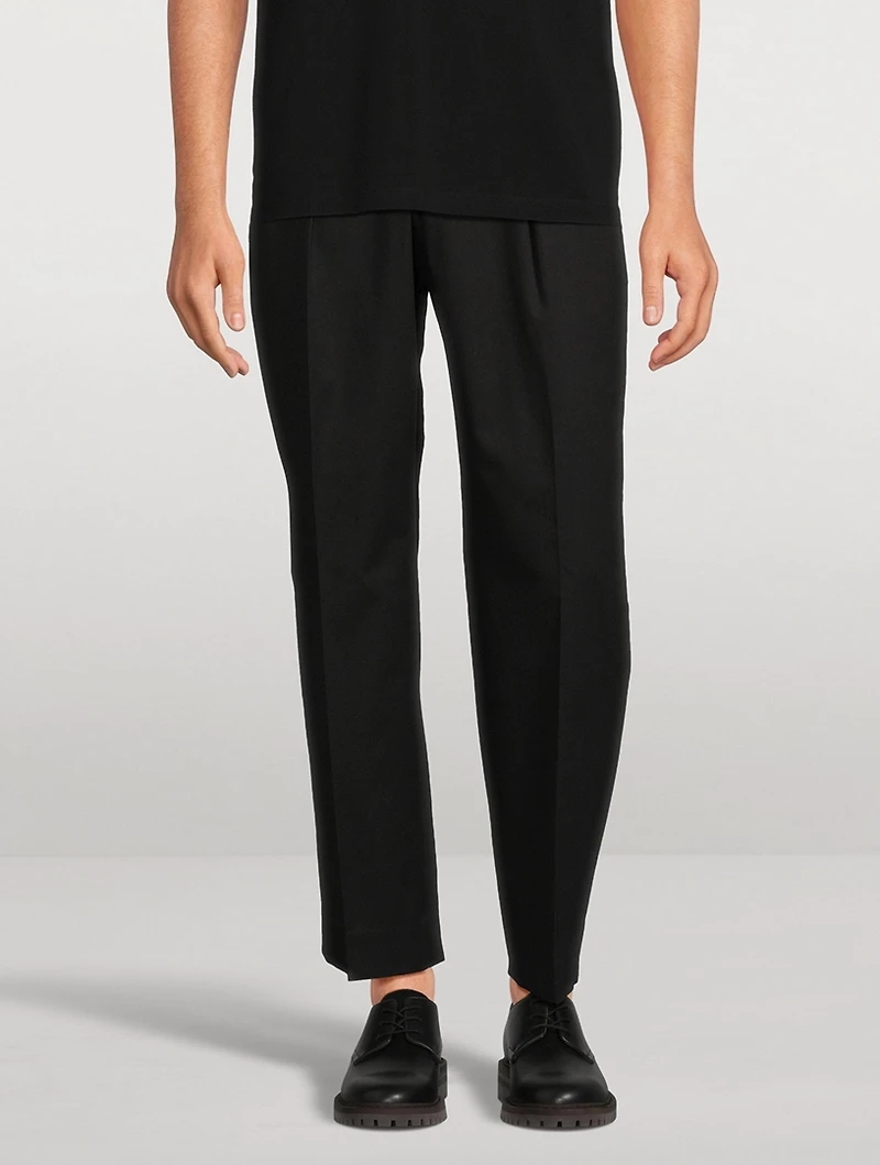 Cotton Twill Double-Pleat Pants