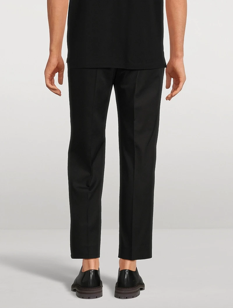 Cotton Twill Double-Pleat Pants