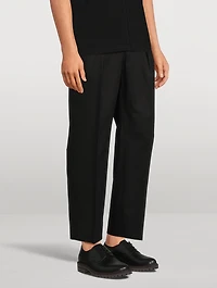 Cotton Twill Double-Pleat Pants