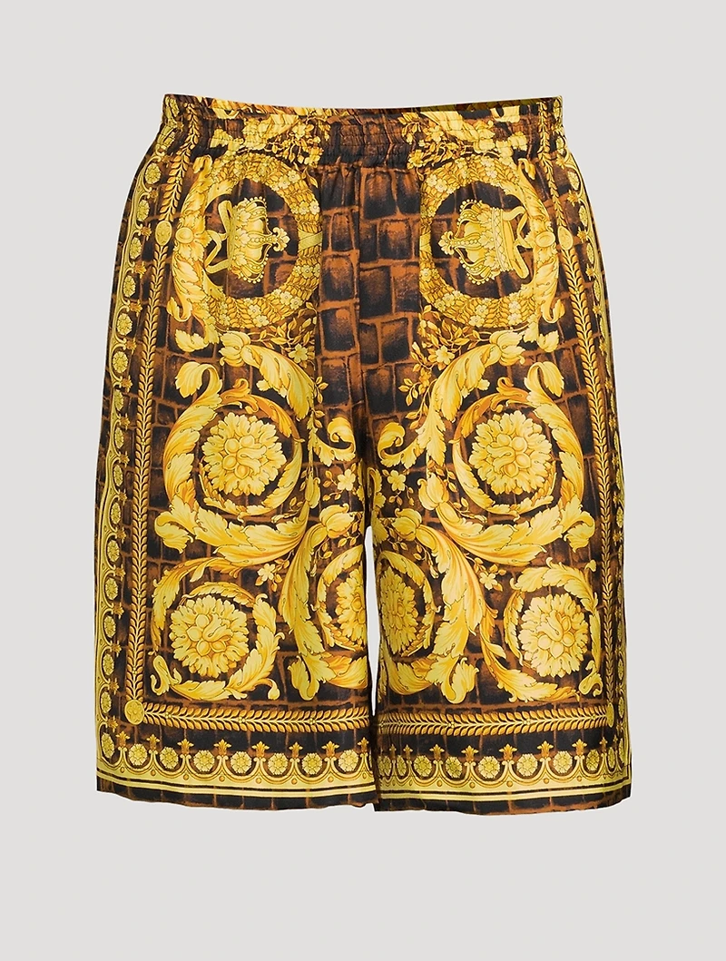 Baroccodile Silk Shorts