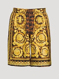 Baroccodile Silk Shorts