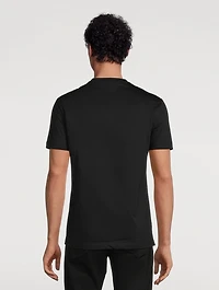 Cotton T-Shirt With Logo Embroidery