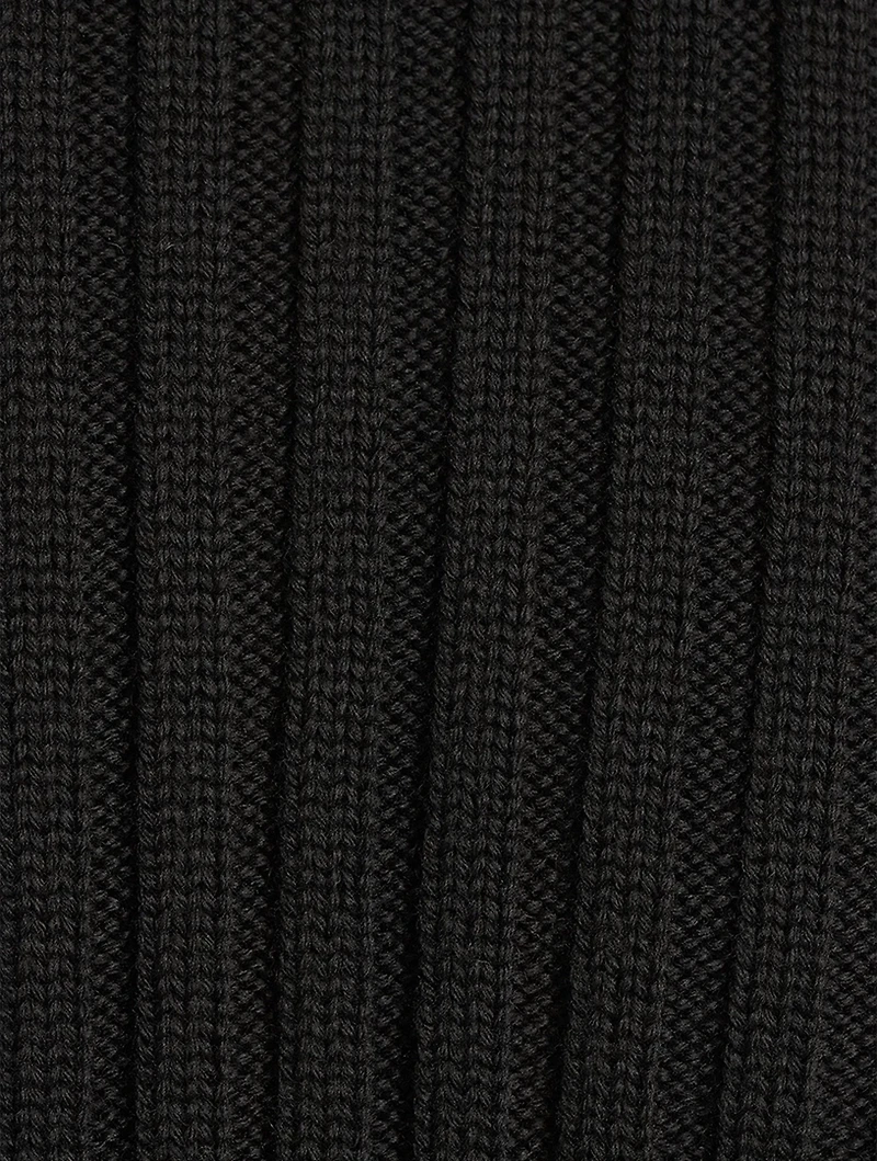Wool Sweater With Leather Buckles