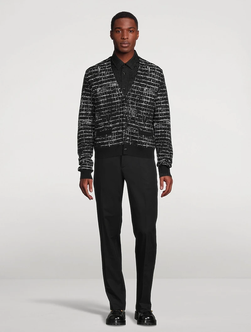 Croc-Effect Jacquard Long-Sleeve Shirt