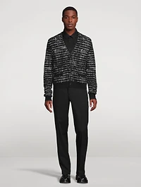 Croc-Effect Jacquard Long-Sleeve Shirt