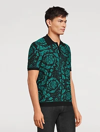 Barocco Wool And Cotton Polo Shirt