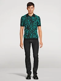 Barocco Wool And Cotton Polo Shirt
