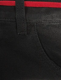 Wide-Leg Flared Jeans With Shoelace