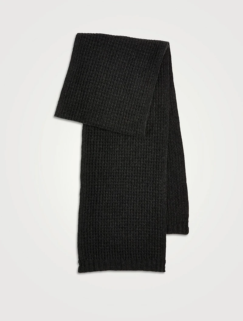 Cashmere Waffle Knit Scarf