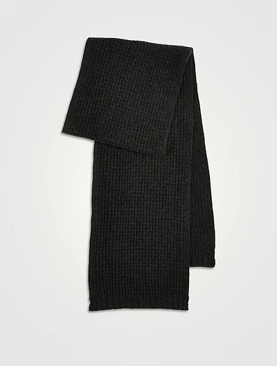 Cashmere Waffle Knit Scarf
