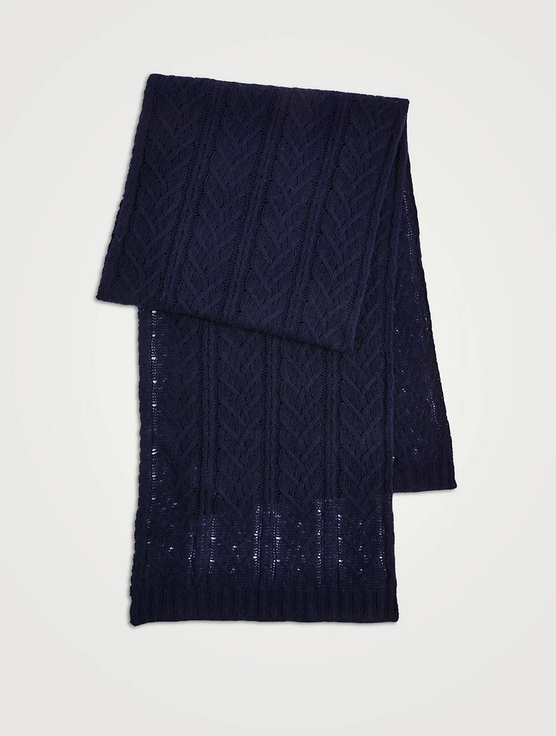 Cashmere Fisherman Knit Scarf