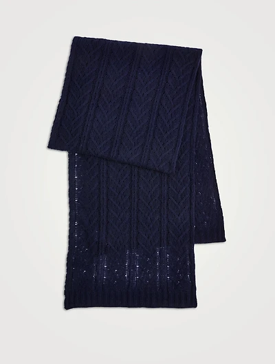 Cashmere Fisherman Knit Scarf