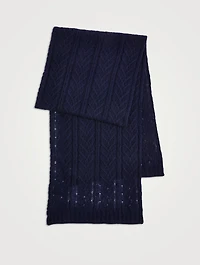 Cashmere Fisherman Knit Scarf