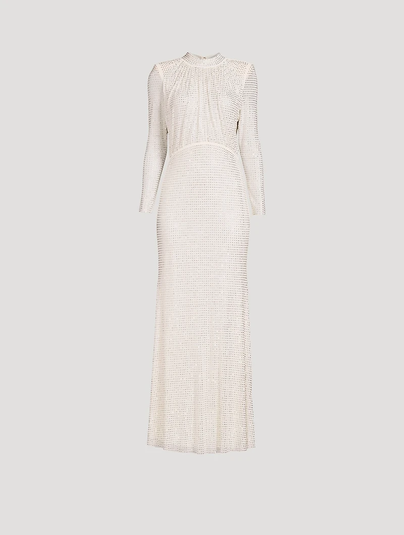 Crystal Mesh Maxi Dress