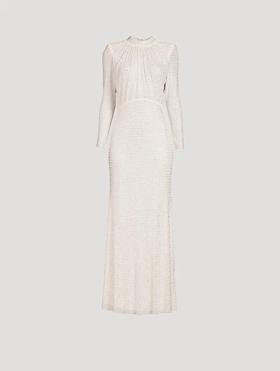 Crystal Mesh Maxi Dress