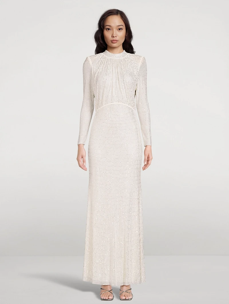 Crystal Mesh Maxi Dress