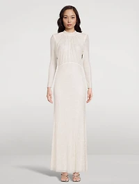 Crystal Mesh Maxi Dress