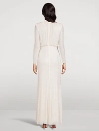 Crystal Mesh Maxi Dress
