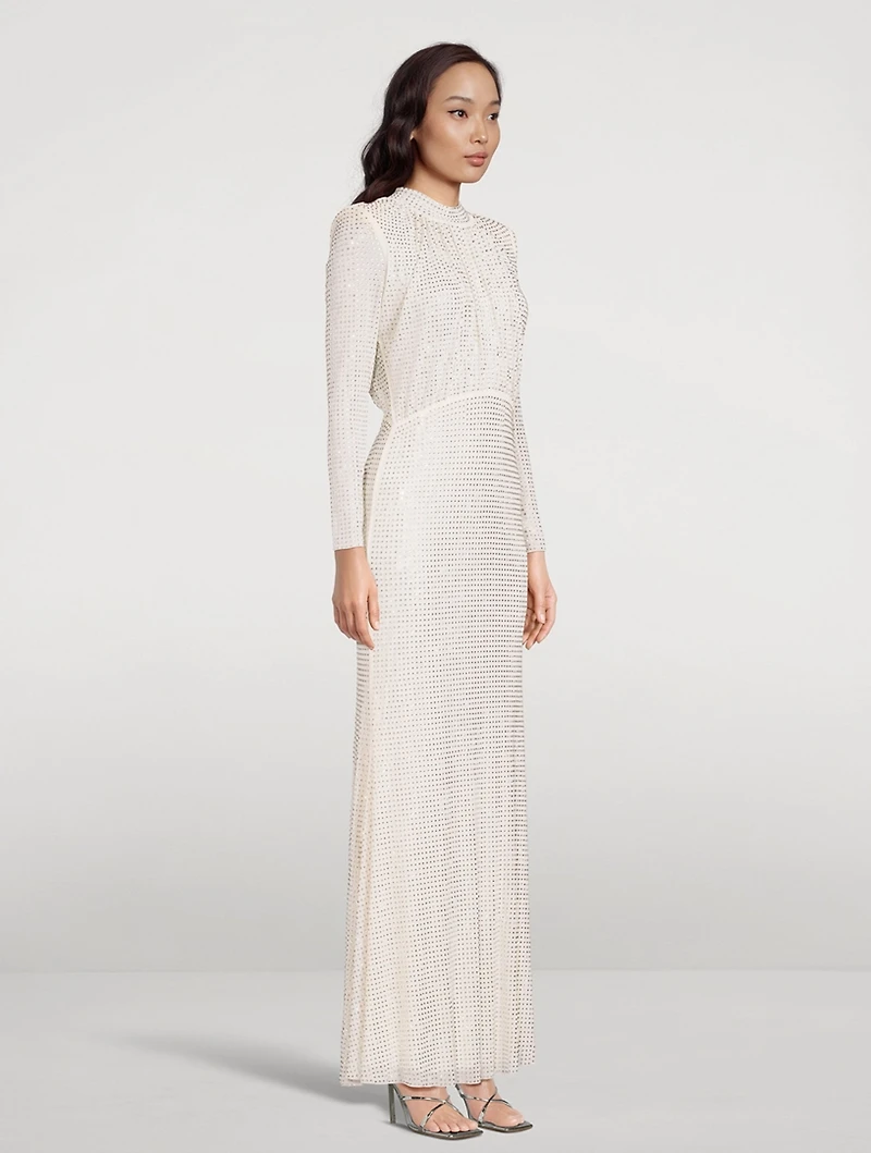 Crystal Mesh Maxi Dress